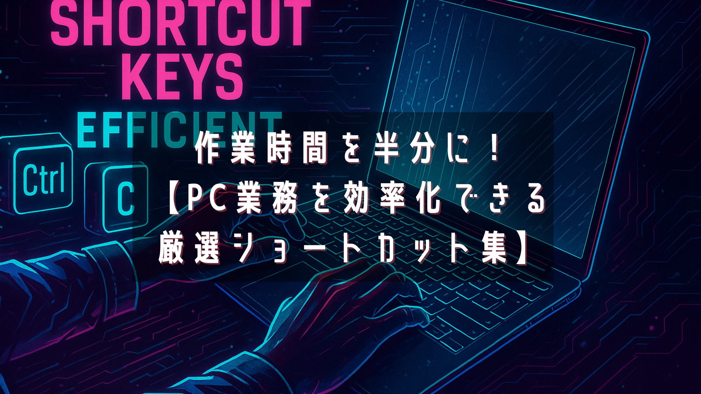 作業時間を半分に！【PC業務を効率化できる厳選ショートカット集】