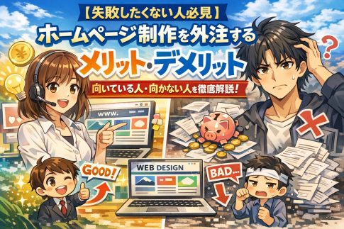 【失敗したくない人必見】ホームページ制作を外注するメリット・デメリット｜向いている人・向かない人を徹底解説
